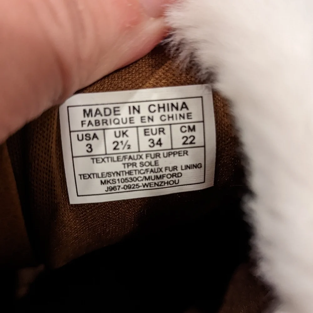 Michael Kors Brown and White Fur Boots